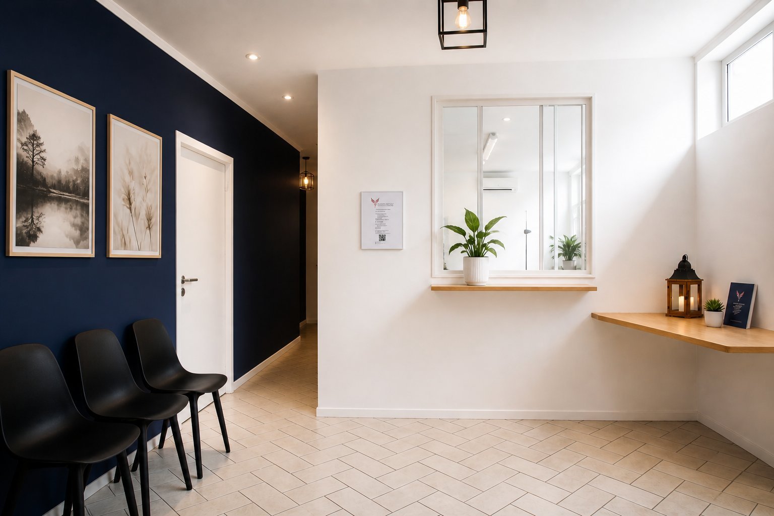 Salle d'attente du Centre Médical Martine Rixhon